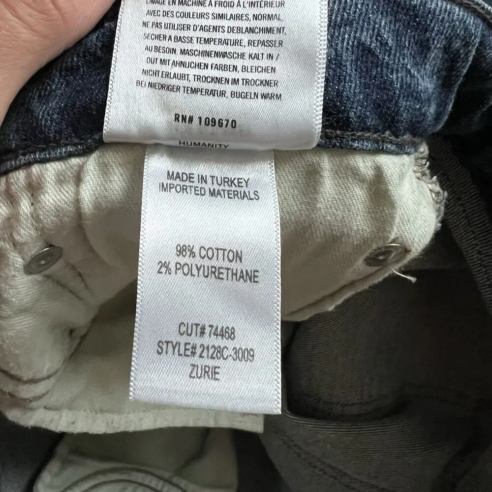 Citizens of Humanity Zurie Straight Leg Jeans Eugene Wash Comfort Stretch NWT 33